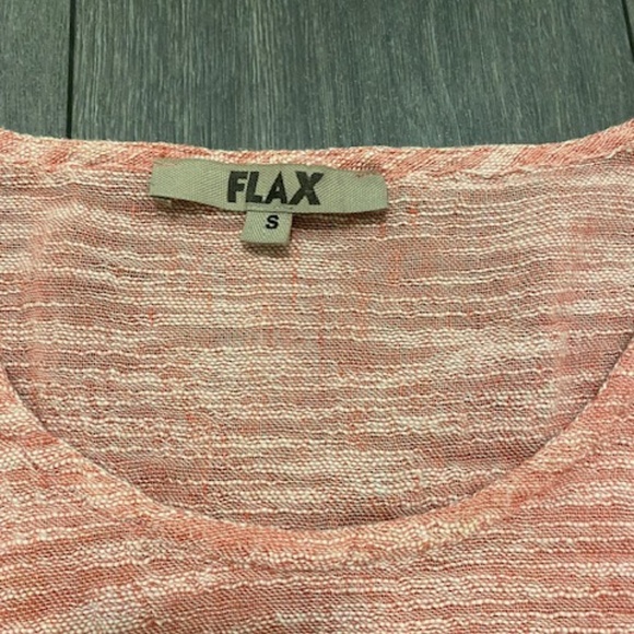Flax Pink Linen Blend Top Size S - Picture 2 of 5